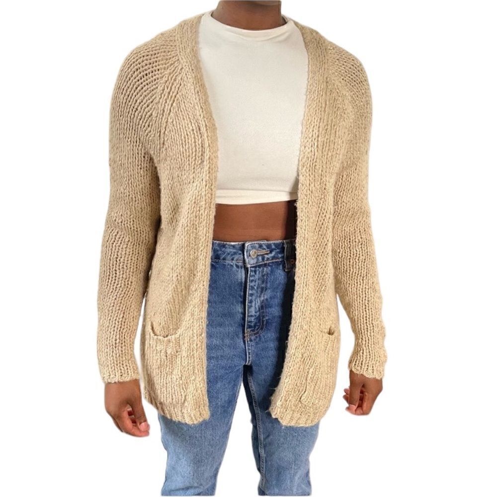 POL Chunky Duster Cardigan Sweater with Pockets
